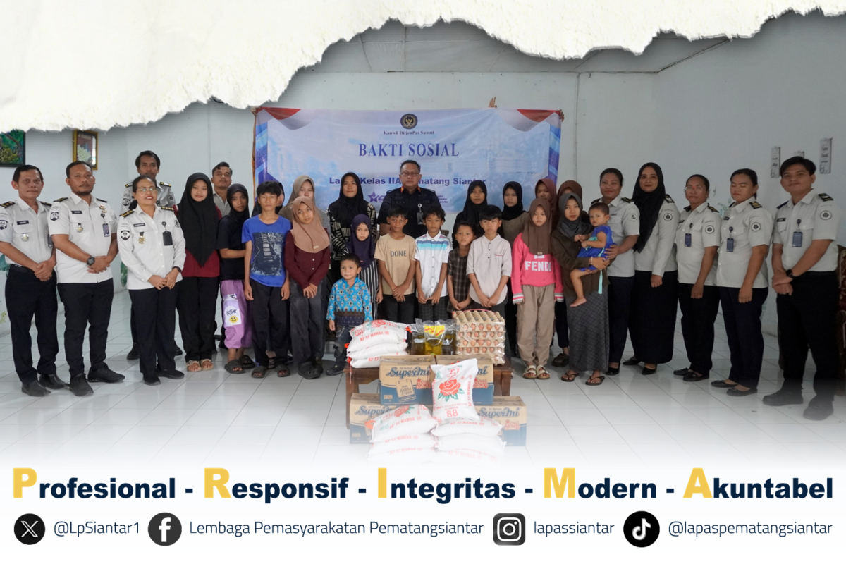 Lapas Pematangsiantar Laksanakan Bhakti Sosial di Panti Asuhan Islamic Center Pematangsiantar